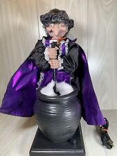 VTG Gemmy Animated Talking Stirring Singing Witch Halloween Factory 1994 picture