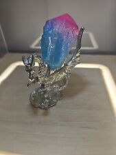 106g Rainbow  Aqua  Aura Quartz  Crystal  Cluster  Point  Titanium  Coating picture