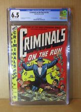 Criminals On The Run V4 #6 CGC 6.5 L.B. Cole CASH RAINS 1949 Novelty Shock Crime picture