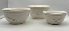 VTG Set of 3 McCoy Nesting Bowls Pottery #2106-2107-2108 Embossed Goose USA picture