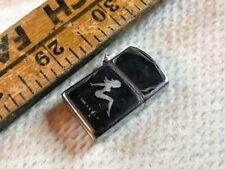 Lighter AADLP 1994 Sexy Lady Silver Tone Black No Fluid Trucker Woman Pin Up Vtg picture