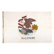 Vintage Cotton Illinois American State Flag Cloth USA Eagle Chicago Art Decor picture