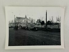 Nuremberg Castle Citadel Cars Road Vintage B&W Photograph 3.25 x 4.5 Germany picture