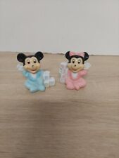 Vintage Disney Babies Mickey & Minnie 2.5” Ceramic Figurines picture