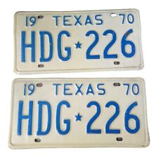 Set of TEXAS 1970 LICENSE PLATES # HDG-226 picture