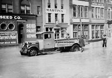 Vintage 1937 FLOOD NASHVILLE GAS COMPANY TRUCK TENNESSEE 5X7 PRINT PHOTO F200 picture