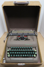 Vintage Smith Corona Silent Typewriter Green w/Case picture