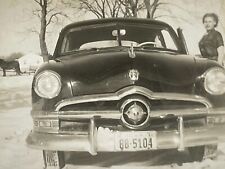 1D Photograph Pretty Woman Portrait Old Car Iowa 1951 picture
