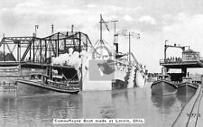 Camouflaged Boat Lorain Ohio OH Reprint Postcard picture