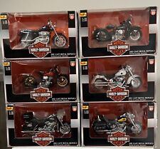 Vintage Maisto Harley Davidson Series 10 Complete Set of (6) 1:18 Motorcycles picture
