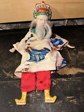 Antique Doll Bisque Asian Man With Beard, Hand Painted Oriental 12” Unique Rare picture