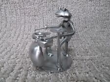 Frog Drumer Hand Crafted Recycled Metal Rock Band Art Sculpture Figurine picture