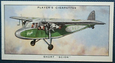 SHORT SCION   Light Transport Aircraft  Vintage Illustrated Card   JB09M picture