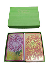 Game Cards Vintage Caspari Playing Cards Chrysanthemums picture