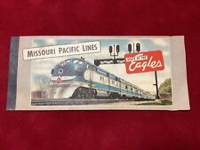 Unused Missouri Pacific Lines”Route of Eagles” Railroad Baggage Pass Booklet picture