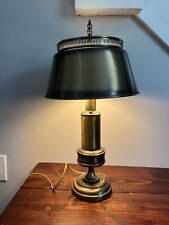 Vintage Metal Brass Desk Table Lamp Bouillotte Shade MCM Double Chain Lighting ￼ picture