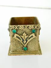 Vintage Empire Art Jeweled Gold Perfume Holder picture