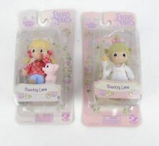 2 Precious Moments Country Lane Figures Doll Farm Animals Kids Vintage NOS picture
