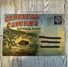 CARLSBAD CAVERNS Souvenir Fold-Out New Mexico 1940s Vintage picture