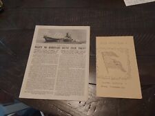 WWII USS MISSOURI BB-63 NAVY BATTLESHIP NEWSPAPER 1945 & CHURCH SERVICE PROGRAM picture