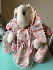 Vintage 1992 Joelson Industries Bunny with Dress.  Collectible Stuffed Bunny 14