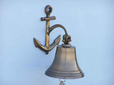 Antique Brass Hanging Anchor Bell 10
