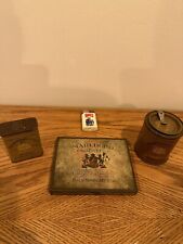 VTG Marlboro / Philip Morris Lot — 3 Old Tins & 1 Lighter picture
