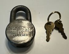 Vintage American Lock Padlock Series 10 With Two Junkunc Bros Keys picture