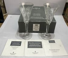 VTG Waterford Crystal Millennium HAPPINESS Toasting Flutes PAIR With Box picture