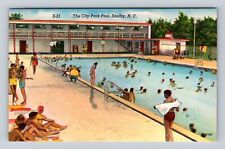 Shelby NC-North Carolina, The City Park Pool, Antique, Vintage Postcard picture