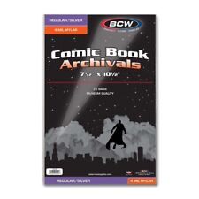 25 - BCW Archivals Regular / Silver 4-Mil Mylar Comic Book Bags  1-SIL-M4 7 ½” picture