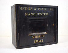 Vintage Mather & Platt Ltd. Manchester Sprinkler Spares Cabinet Box - RARE picture