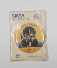 Vintage Discovery STS-26 Full Color Collector Button NASA Space Shuttle USA picture