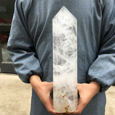 TOP 7.15LB Natural Clear Quartz Obelisk Crystal Wand Point Reiki Healing XA1056 picture