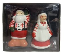 2018 Target  Threshold Christmas  Santa and Mrs. Claus Salt Pepper Shakers picture