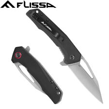 FLISSA Pocket Knife Folding EDC Knife 3-1/4 inch D2 Blade Liner Lock G10 Handle picture