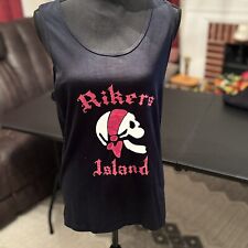 Size Medium Ladies Sleeveless Harley Davidson Shirt With Riker Island picture