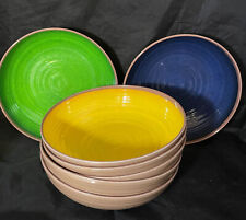 Melamine Shatter Proof Colorful Assorted Colors  Soup Salad or Cereal Bowls (7) picture