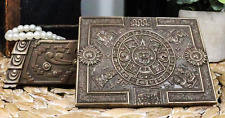 Ebros Bronzed Mesoamerican Maya Aztec Jewelry Box Figurine 5.75
