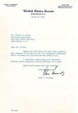 President Senator John F Kennedy Letter Of Authenticity Rare  JSA LOA Signature picture