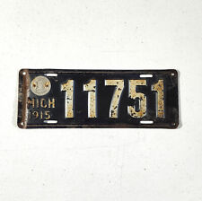 1915 Michigan License Plate # 11751 picture