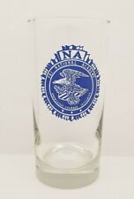  VINTAGE FBI NATIONAL ACADEMY (NA) BLUE SEAL EMBLEM HIGH BALL COCKTAIL GLASS F35 picture