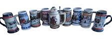 Vintage Budweiser A Perfect Christmas And More 9 Beer Stein picture