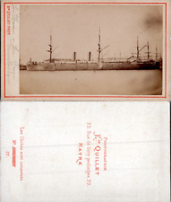 France, Le Havre, La France, dock transatlantic, circa 1870 vintage albu CDV picture