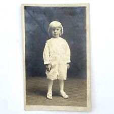 Antique Postcard RPPC Blonde Little Boy C1890 Lovine Co Naugatuck CT Photograph picture