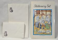 Vintage Kitty Cucumber Stationery Set in Folder – NOS 1985 Merrimack #50602 picture