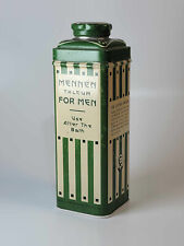 Vintage Mennen Talcum For Men Tin, Green and White Stripes picture