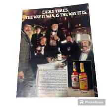 1980 Early Times Kentucky Straight Whisky Original Vintage Print Ad picture