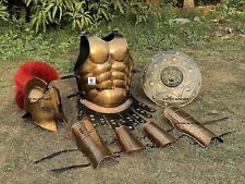 NauticalMart Medieval Roman King Leonidas 300 Spartan Helmet W/Red Plume + Muscl picture