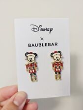 Baublebar Disney Earrings Mickey Mouse Nutcracker Holiday Christmas NEW picture